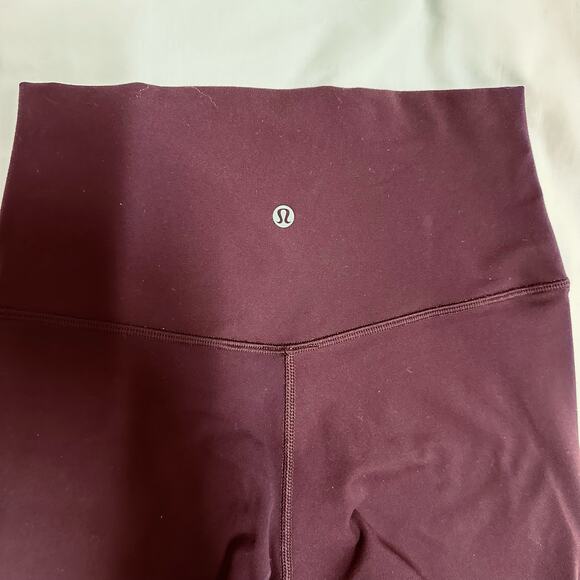 Lululemon size 4 Wunder Under Leggings Hi-Rise Laser Cut Bordeaux Drama - Picture 6 of 9